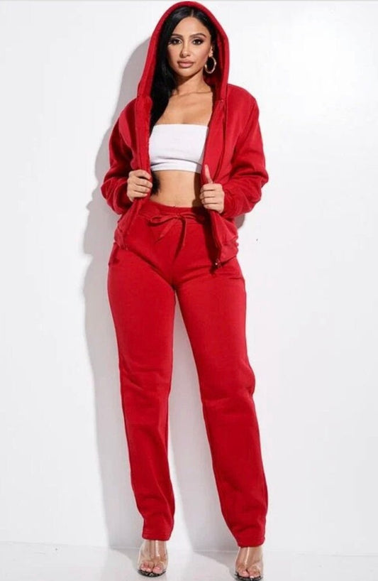 Fleece lined sweatsuit